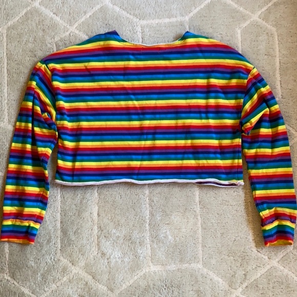 Urban Outfitters Rainbow Striped Long Sleeve - Picture 4 of 12